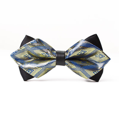 Men's Fancy Modern Diamond Pointy Bow Tie