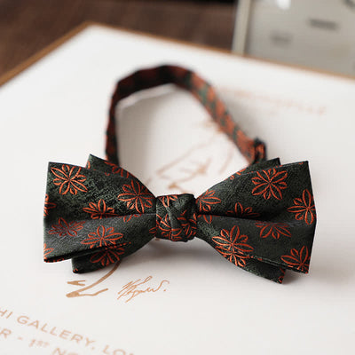 Men's Vintage Floral Pattern Wedding Suit Bow Tie