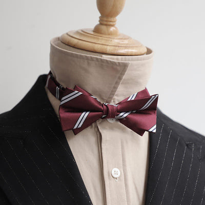Men's Burgundy Series Gentleman Bow Tie