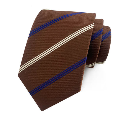 Men's Traditional Repp Striped Office Necktie