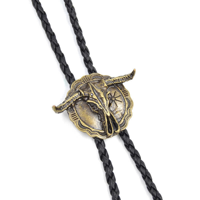 Wild Western Rodeo Bull Head Bolo Tie