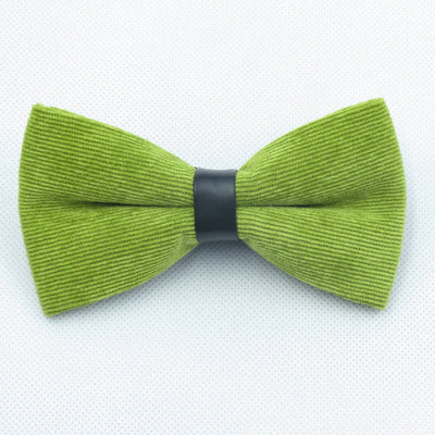 Men's Solid Candy Color Corduroy Bow Tie