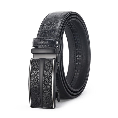 Men's Luxury Crocodile Skin Pattern Leather Belt