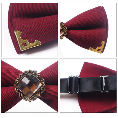 Men's Gem Golden Edge Cotton Bow Tie