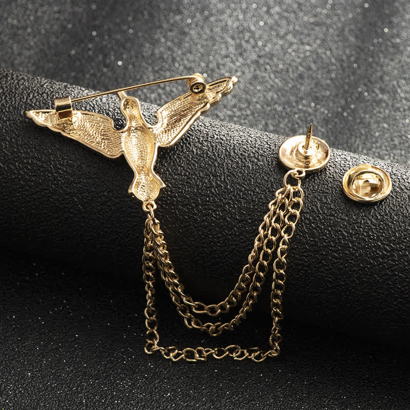 Men's Victory Bird Chain Brooch