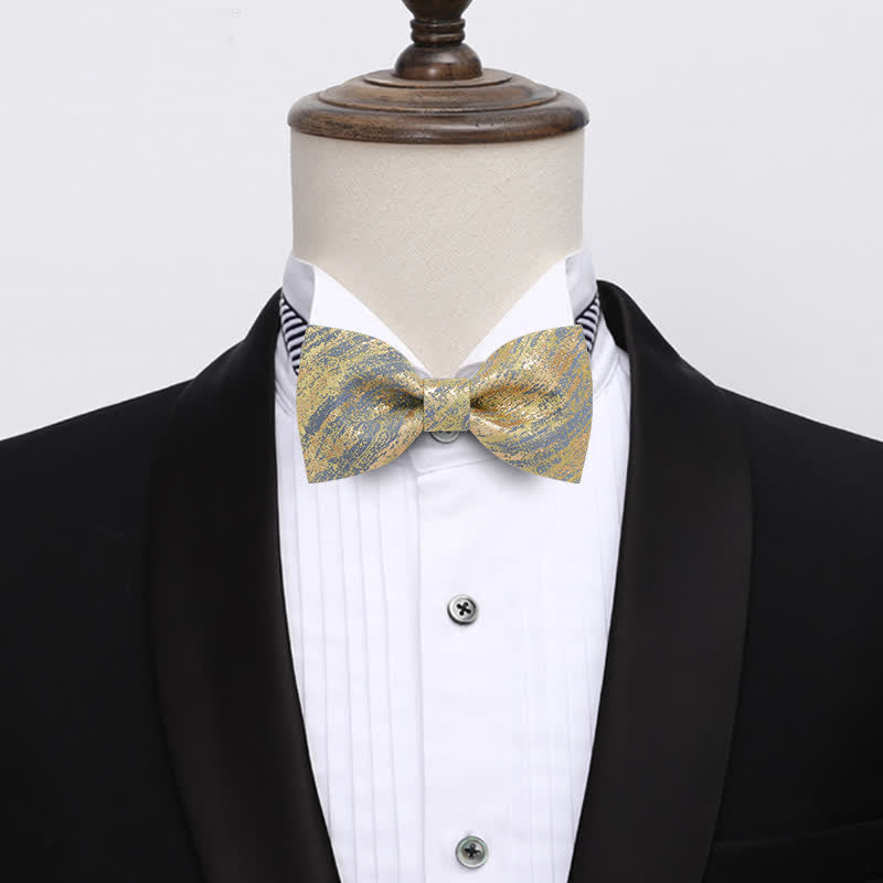 Men's Gold Glitter Tuxedo Classic Bow Tie