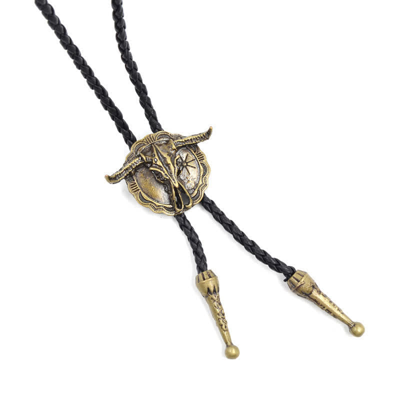 Wild Western Rodeo Bull Head Bolo Tie