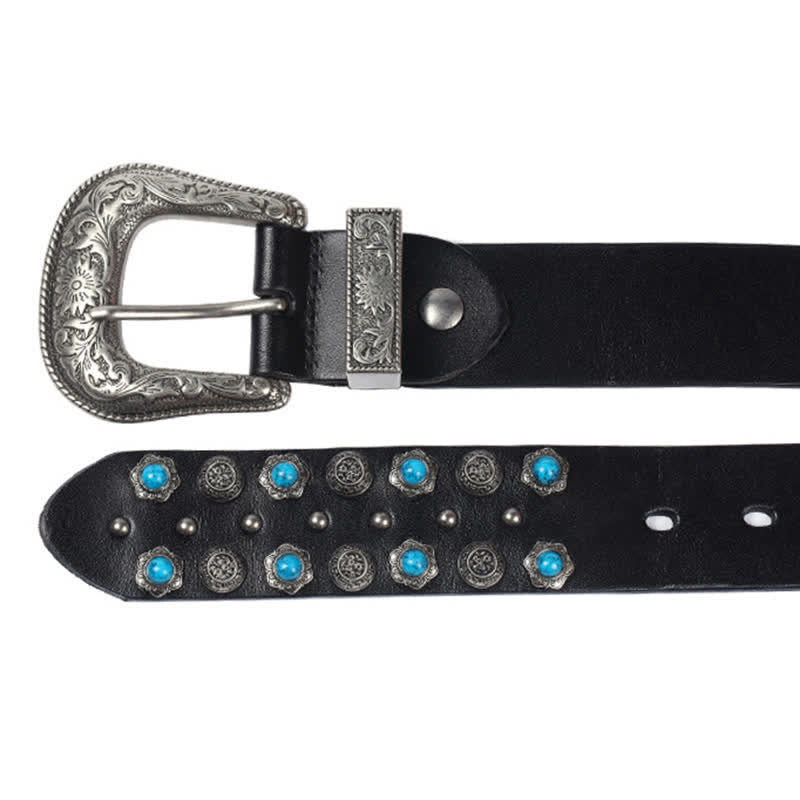 Unisex Luxurious Imitation Turquoise Accents Belt