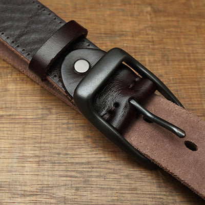 Men's Retro Handmade Trousers Leather Belt