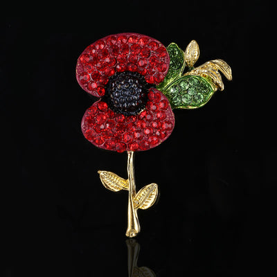 Women's Alive Poppy Safflower Brooch