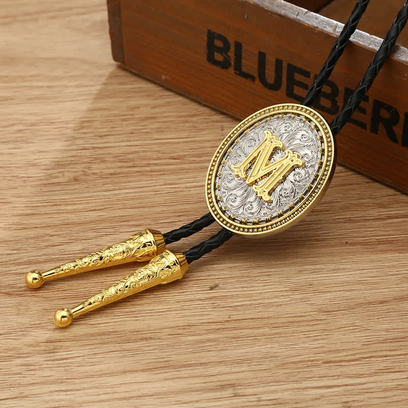 Western Cowboy Shirt Accessory Alphabet A To Z Bolo Tie