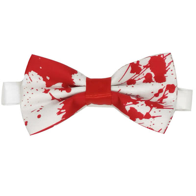 Men's Halloween Blood Splattered Skull Bow Tie