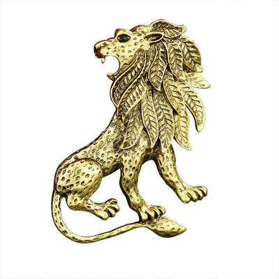 Men's Antique Retro Lion Brooch