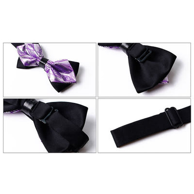 Men's Fancy Modern Diamond Pointy Bow Tie