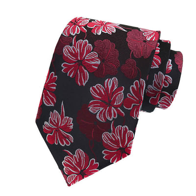 3Pcs Men's Daisy Floral Necktie Set