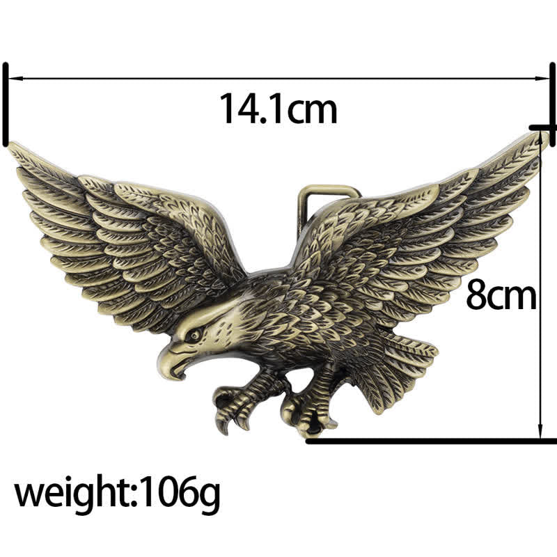 Men's Personality Large Flying Eagle Buckle Leather Belt