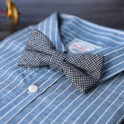 Men's Simple Tweed Wool Blend Bow Tie