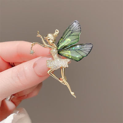 Women's Angel Wings Elf Fairy Brooch