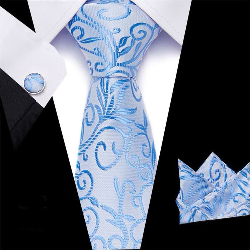 3Pcs Men's Twining Vine Necktie Set