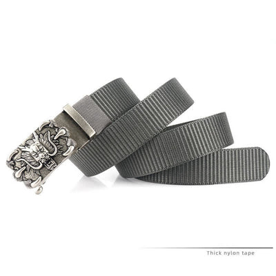 Men's Casual Dragon Decor Nylon Belt