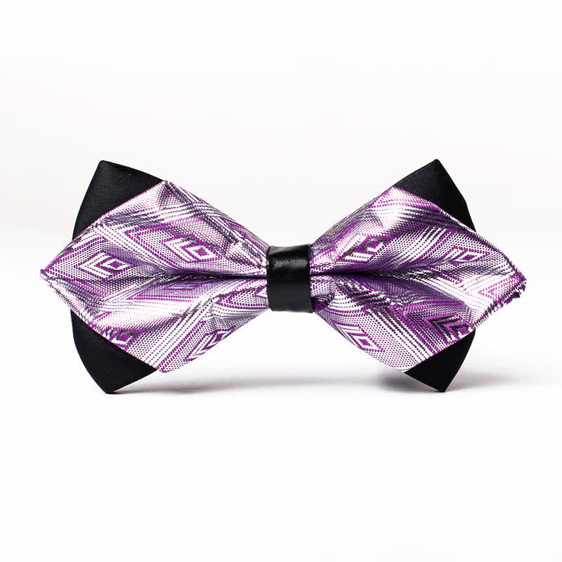 Men's Fancy Modern Diamond Pointy Bow Tie