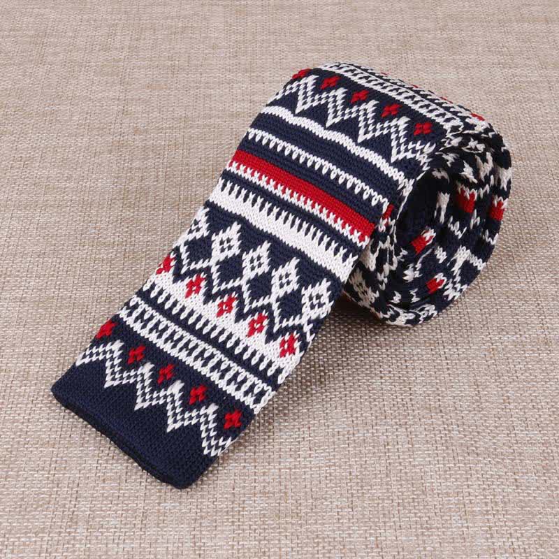 Men's Exotic Skinny Knitted Necktie