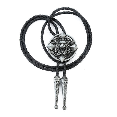 Novelty Animal Shape Howling Lion Bolo Tie