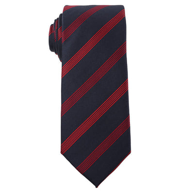 Men's Energetic Red Black Series Striped Necktie