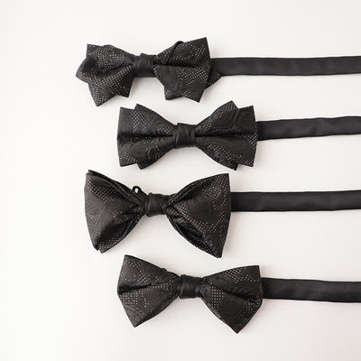 Men's Noble Black Micro Pattern Bow Tie