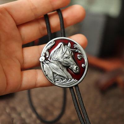 Horse Head Relief Bolo Tie