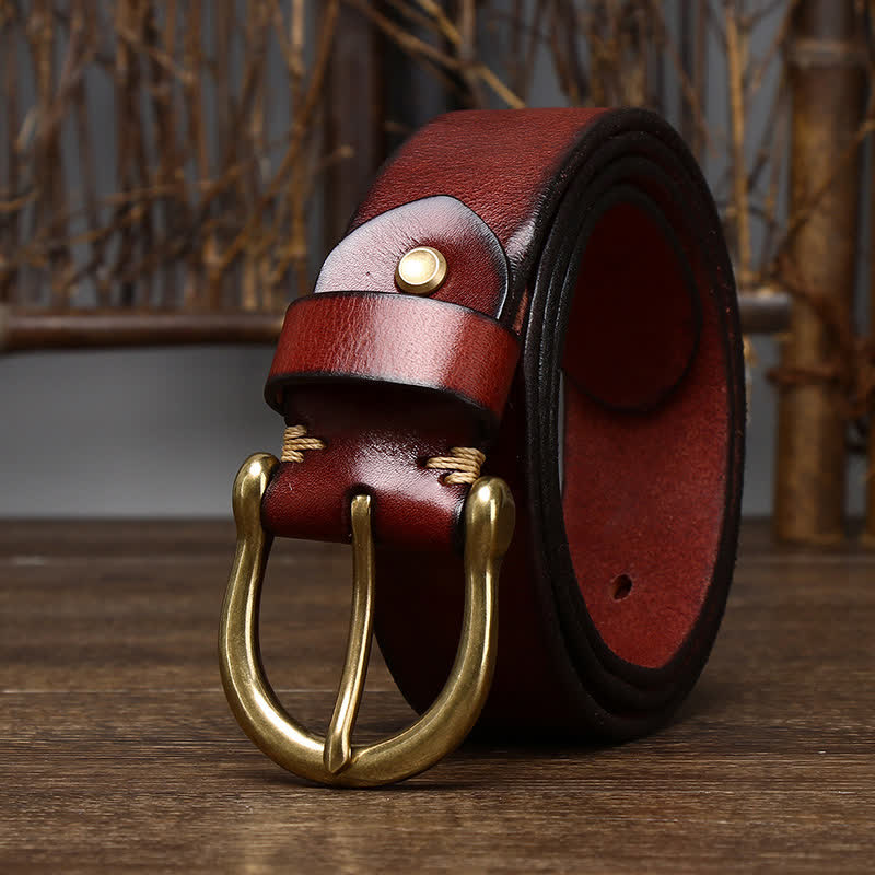 Men's Trend Worn-out Wrinkled Leather Belt