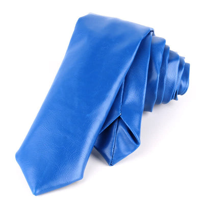 Men's Casual Narrow PU Leather Necktie