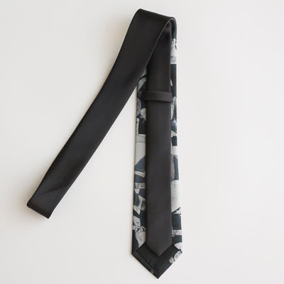 Men's Black Art Painting Guernica Necktie