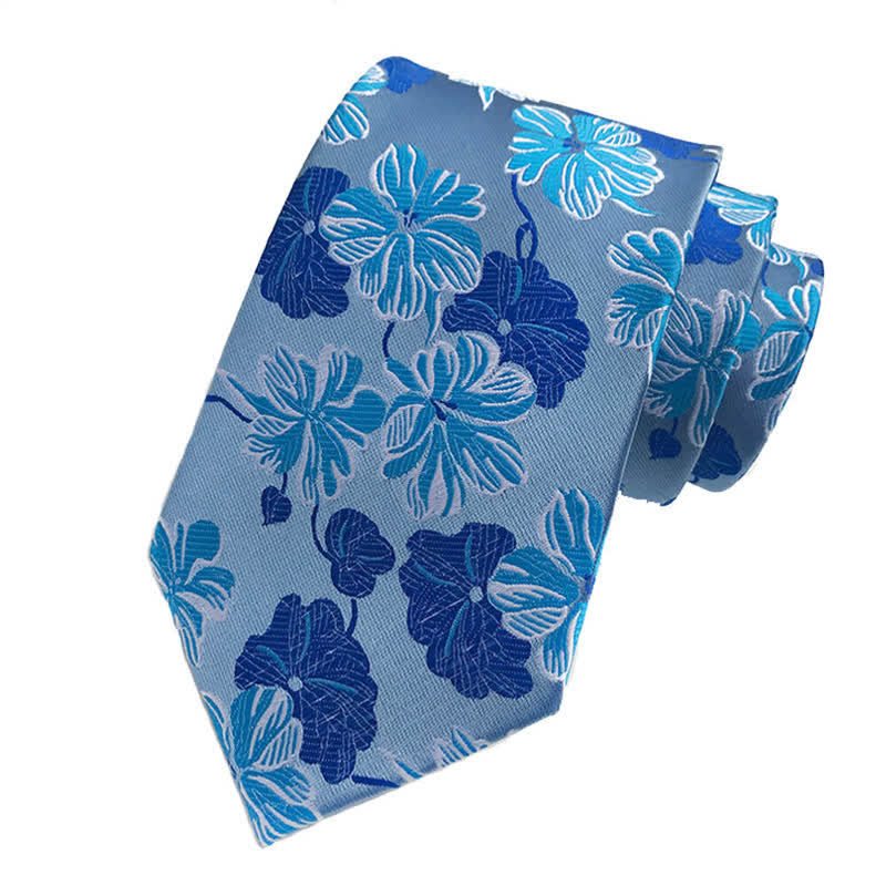 3Pcs Men's Daisy Floral Necktie Set