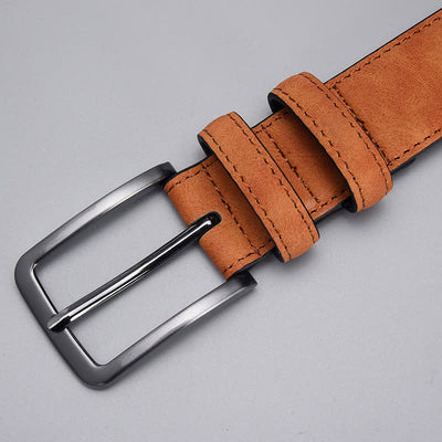 Men's Rugged Matte PU Leather Belt