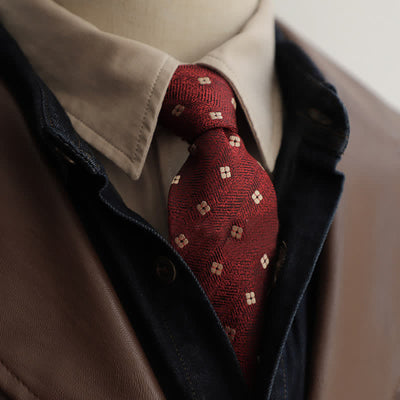 Men's Garden Motif Embroidery Necktie