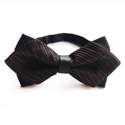 Men's Classic Striped Pointy Bow Tie