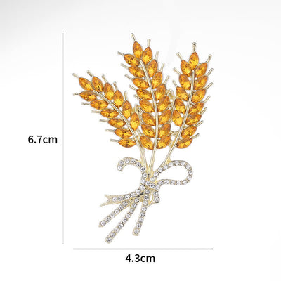 Women's Shiny Wheat Bowknot Brooch