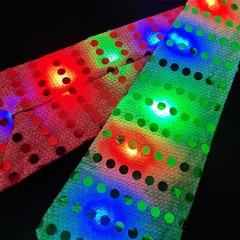 Mixcolor Flashing Luminous Sequin LED Necktie