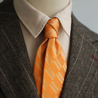 Men's Retro Street Style Geometric Necktie