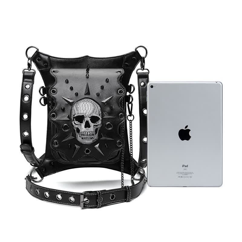 Gothic Style Skull Steampunk Shoulder Waist Leg Bag