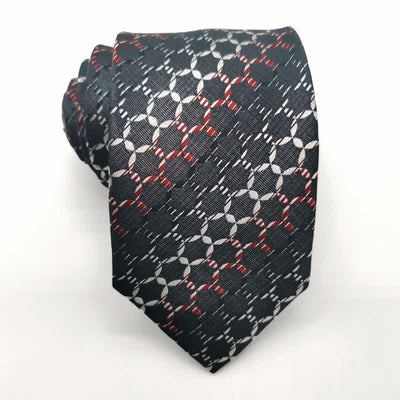 Men's Graduated Striped Hexagon Pure Silk Necktie