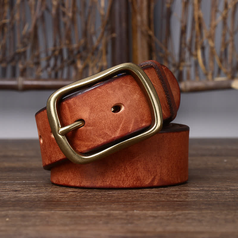 Men's Vintage Thicken Pure Cowhide Leather Belt