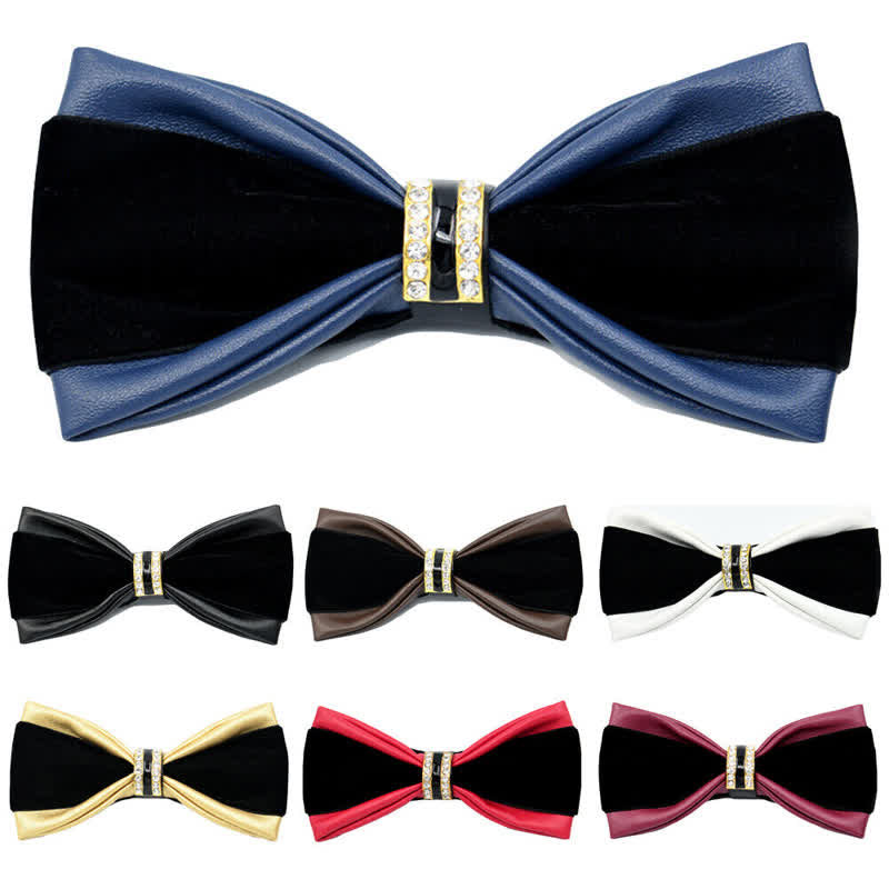 Men's Noble Classy Leather Bow Tie
