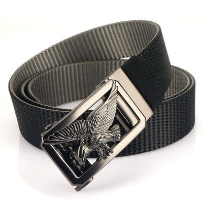 Men's Soaring Hawk Eagle Double-Sided Nylon Belt