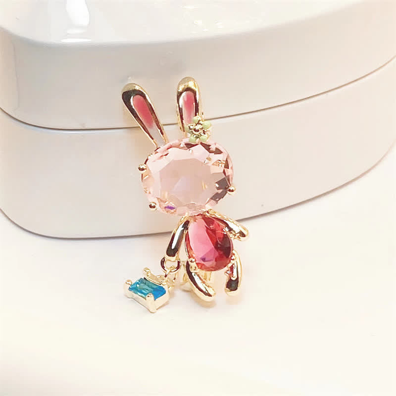 Women's Pink Bunny Little Rabbit Brooch