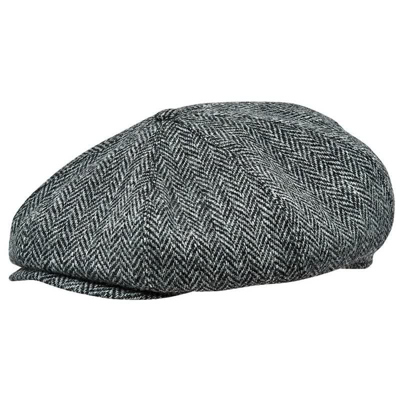 Bakerboy Herringbone Tweed Octagonal Beret Cap