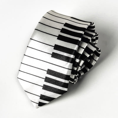 Men's Personality Piano Music Note Necktie