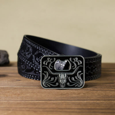 Men's DIY Opener Buckle Leather Belt