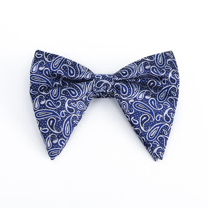 Men's Colorful Paisley Oversized Pointed Bow Tie